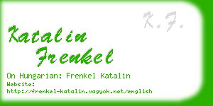 katalin frenkel business card